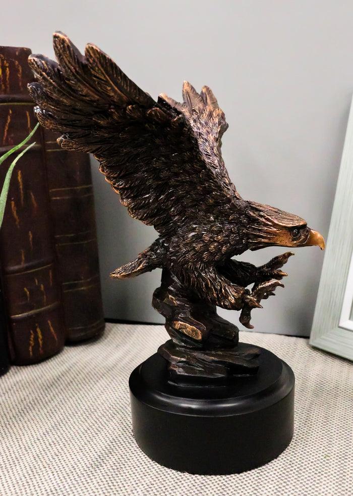 ebros gift 6.5" H Wings Of Glory Patriotic Bald Eagle Swooping On Prey Figurine With Base