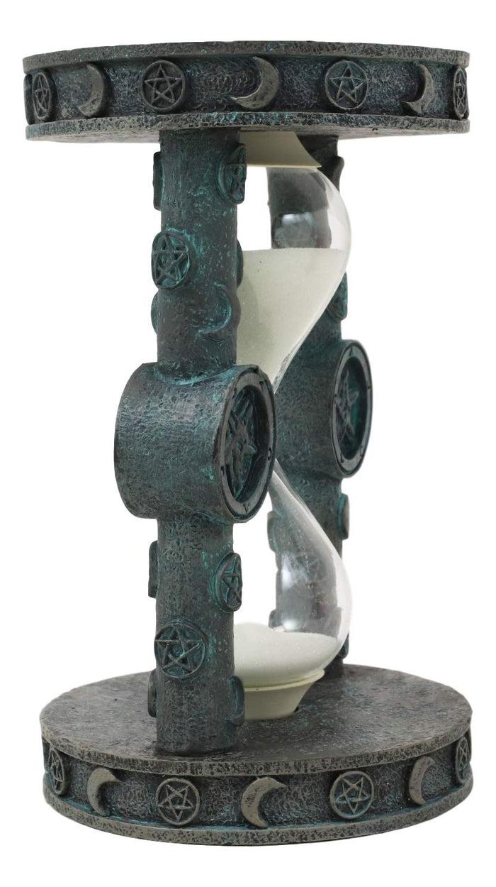 Ebros Gift 6"Tall Sabbatic Goat Idol Baphomet Skull Medallion Sand Timer Figurine Decor