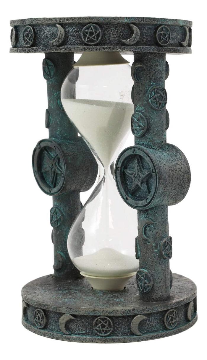 Ebros Gift 6"Tall Sabbatic Goat Idol Baphomet Skull Medallion Sand Timer Figurine Decor