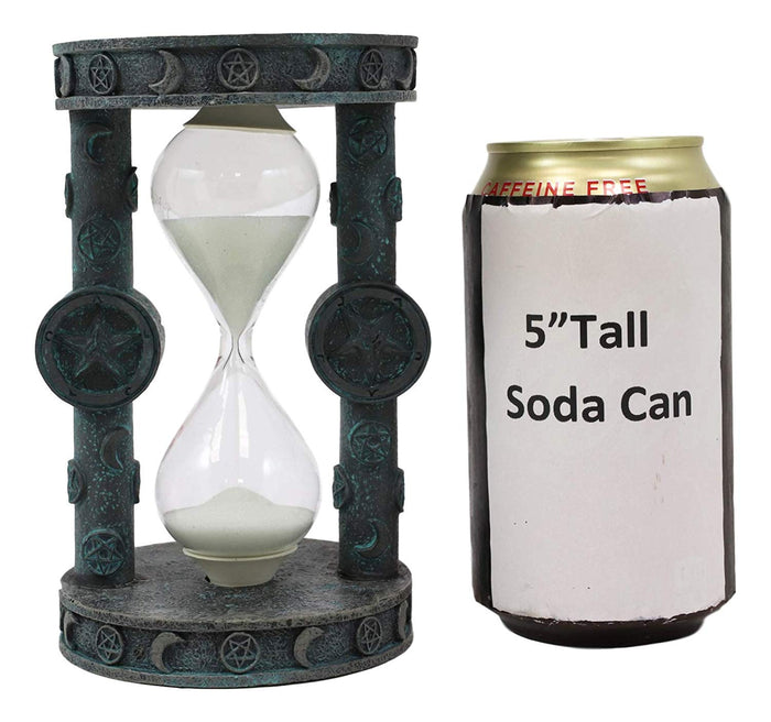 Ebros Gift 6"Tall Sabbatic Goat Idol Baphomet Skull Medallion Sand Timer Figurine Decor