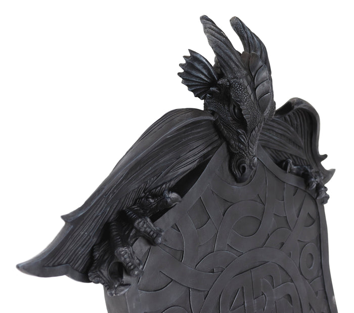 Ebros Gift 60" Tall Medieval Fantasy Celtic Dragon Heavy Sculptural Throne Chair Furniture