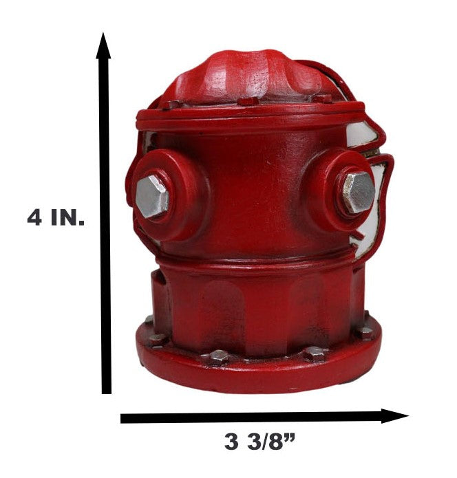 Ebros Gift 911 Emergency Fireman Fire Hydrant Coaster Set With 4 Firefighter Logo Coasters