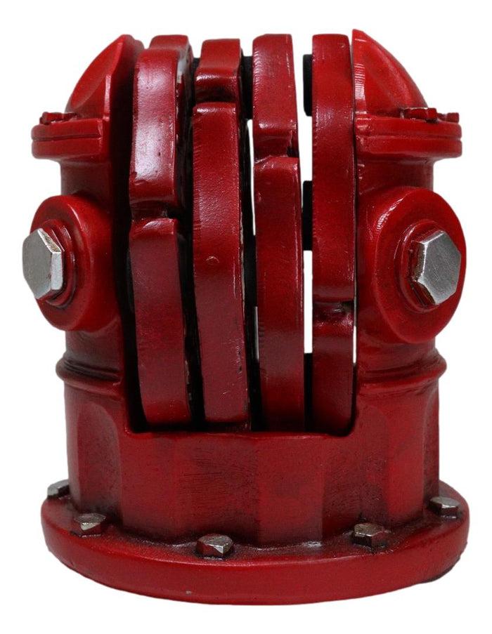 Ebros Gift 911 Emergency Fireman Fire Hydrant Coaster Set With 4 Firefighter Logo Coasters