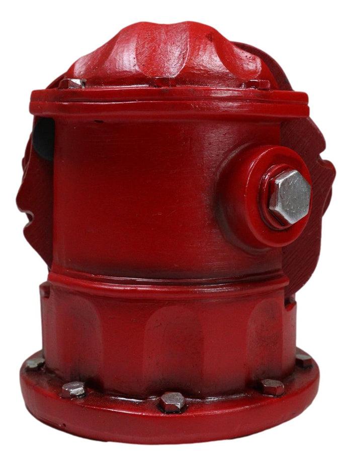 Ebros Gift 911 Emergency Fireman Fire Hydrant Coaster Set With 4 Firefighter Logo Coasters