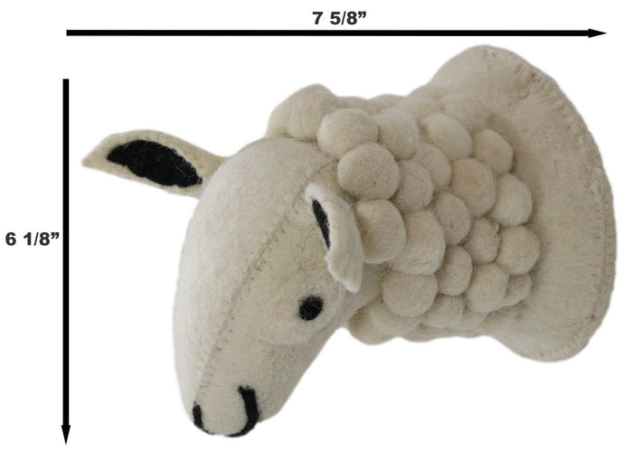 Ebros Gift Adorable Animal Country Farm Sheep Lamb Whimsical Soft Plush Doll Wall Decor
