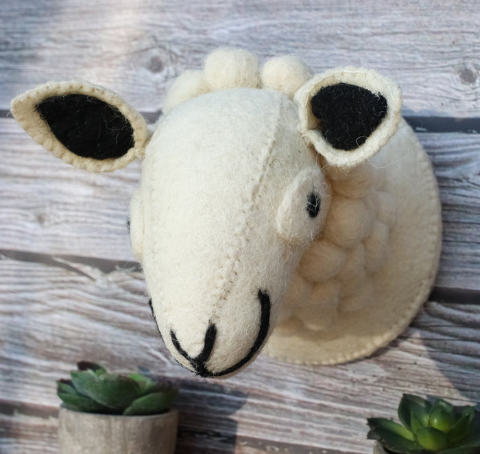 ebros gift Adorable Animal Country Farm Sheep Lamb Whimsical Soft Plush Doll Wall Decor