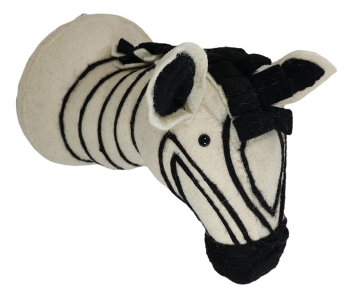 Ebros Gift Adorable Animal Safari Zebra Horse Head Whimsical Soft Plush Doll Wall Decor