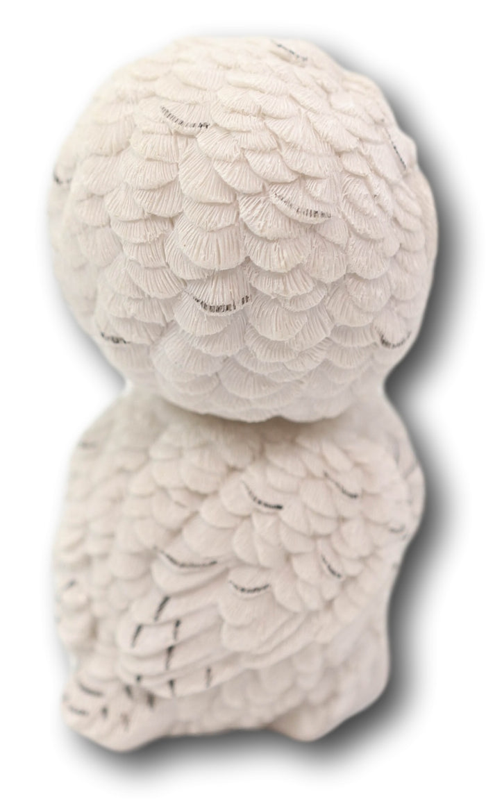 Ebros Gift Adorable Chibi Angry Snow White Owl Standing Bobblehead Figurine Bird Decor 6"H