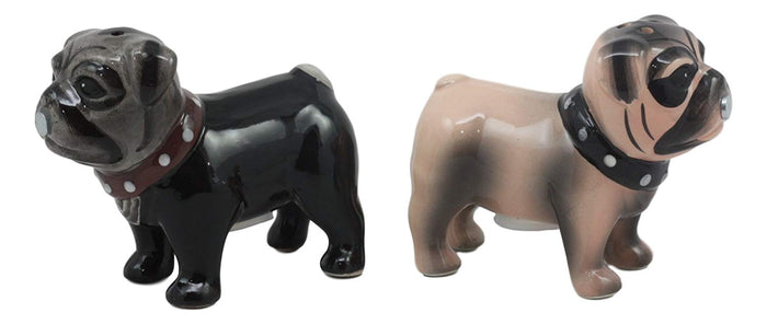 Ebros Gift Adorable Kissing Love Pugs Decorative Ceramic Salt And Pepper Shakers Figurines
