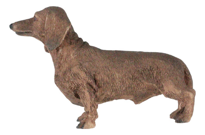 Ebros Gift Adorable Lifelike Pet Pal Chocolate Dachshund Sausage Dog Miniature Figurine