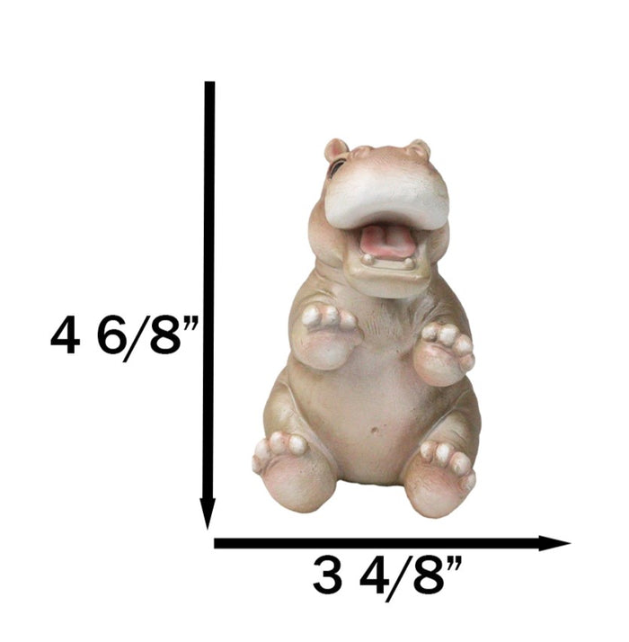 Ebros Gift Adorable Sub Saharan African River Common Hippopotamus Calf Figurine 4.75"H