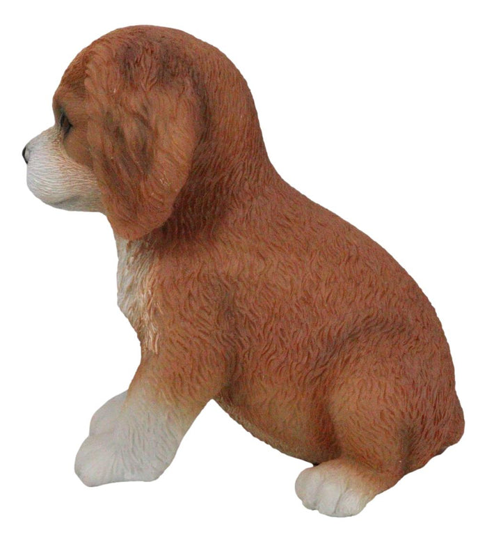 Ebros Gift Adorable Tricolor Cavalier King Charles Spaniel Puppy Dog Breed Figurine 6"L