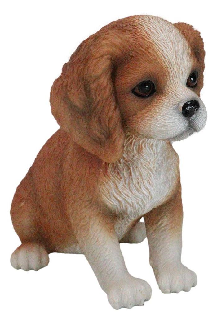 Ebros Gift Adorable Tricolor Cavalier King Charles Spaniel Puppy Dog Breed Figurine 6"L
