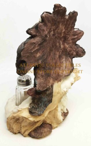Ebros Gift American Bald Eagle And Nest Salt And Pepper Shakers Holder Set Home Decor