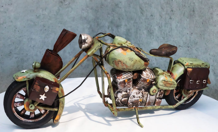 ebros gift American Military US Army Classic Retro Camo Chopper Bike Motorcycle Figurine