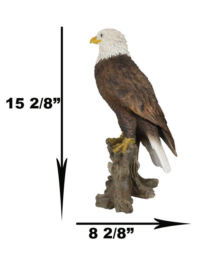 Ebros Gift American Pride National Emblem Bald Eagle Statue 16.5"H Independence Day Glory
