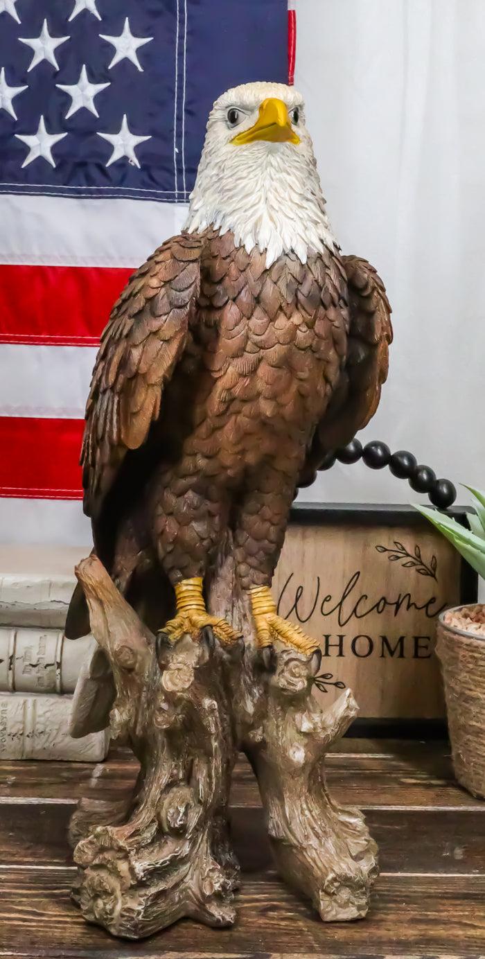 ebros gift American Pride National Emblem Bald Eagle Statue 16.5"H Independence Day Glory