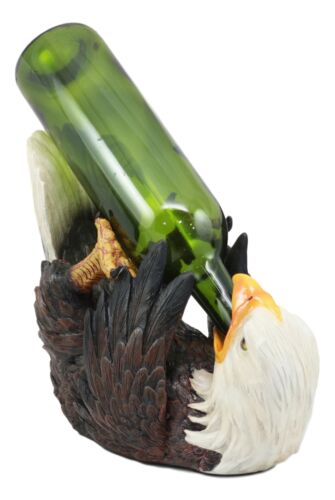 Ebros Gift American Pride Patriotic Drinking Bald Eagle Wine Bottle Holder Figurine 11.25"L