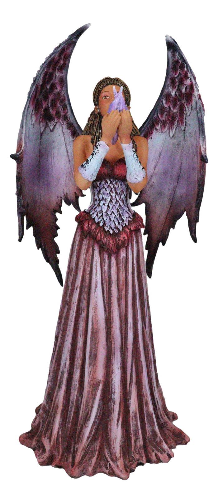 Ebros Gift Amy Brown Adoration Mother Of Dragons Purple Fairy With Wyrmling Dragon Statue
