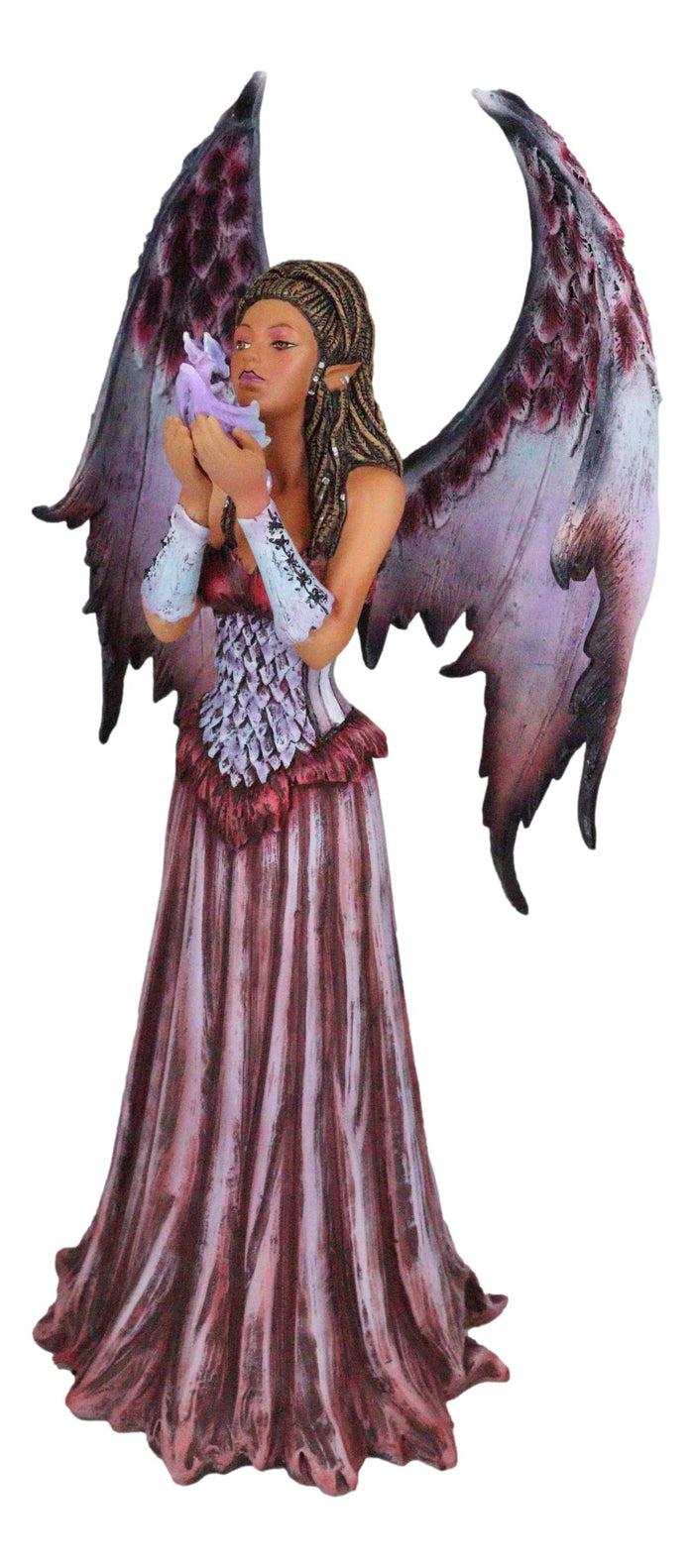 Ebros Gift Amy Brown Adoration Mother Of Dragons Purple Fairy With Wyrmling Dragon Statue