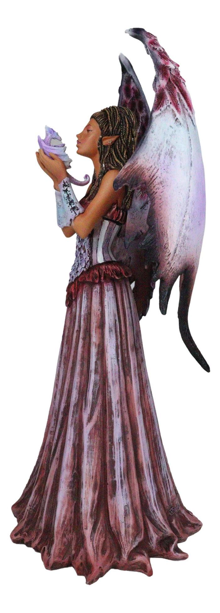 Ebros Gift Amy Brown Adoration Mother Of Dragons Purple Fairy With Wyrmling Dragon Statue