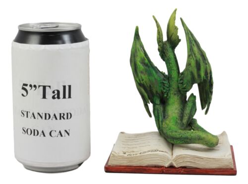 Ebros Gift Amy Brown Fantasy Green Rune Book Dragon Of Bibliography Figurine Decor Statue
