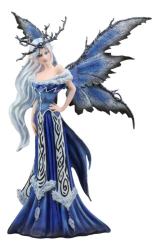Ebros Gift Amy Brown Large Winter Frost Fairy Queen With Crown Of Branches Statue Collector