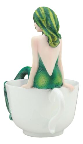 Ebros Gift Amy Brown Tea Cup Atlantis Princess Green Emerald Mermaid Statue Mermaid Blend