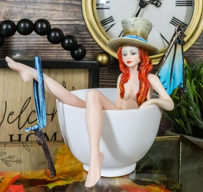 ebros gift Amy Brown Teacup Steampunk Locksmith Key Bearer Fairy Tea Bath Fae Figurine