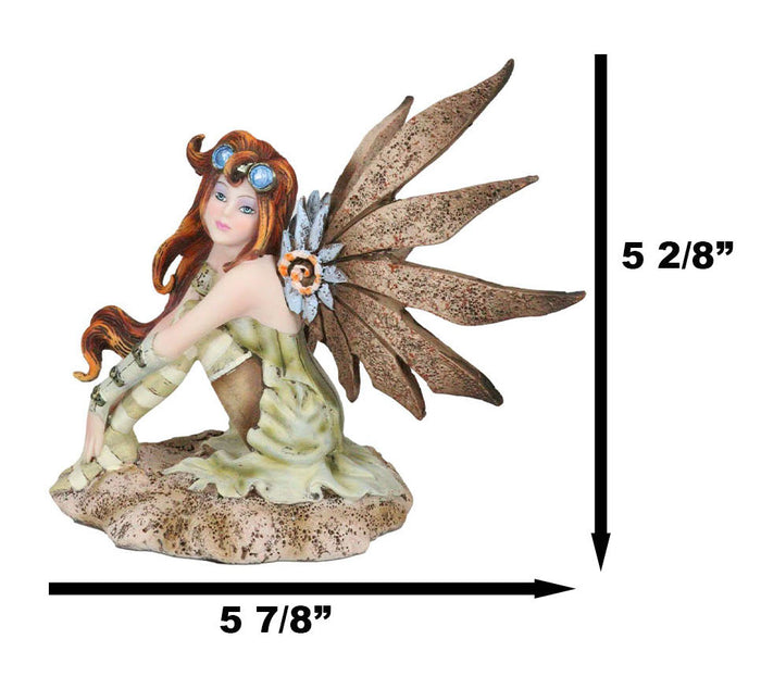 Ebros Gift Amy Brown Thinking Of You Steampunk Aviator Pilot Fairy In Robot Wings Figurine