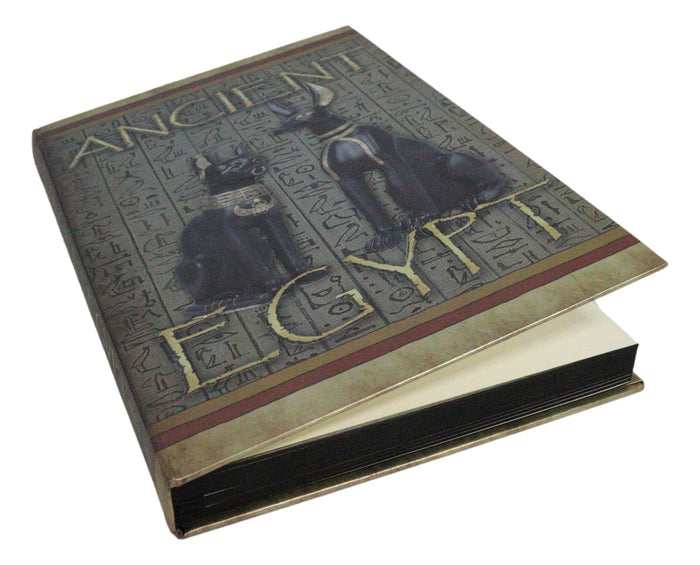 Ebros Gift Ancient Egypt Bastet And Anubis Hieroglyphic Embossed Blank Page Journal Book
