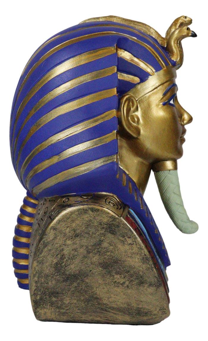 Ebros Gift Ancient Egyptian 9 Inch Height King Tut Burial Mask Bust Figurine Resin Statue