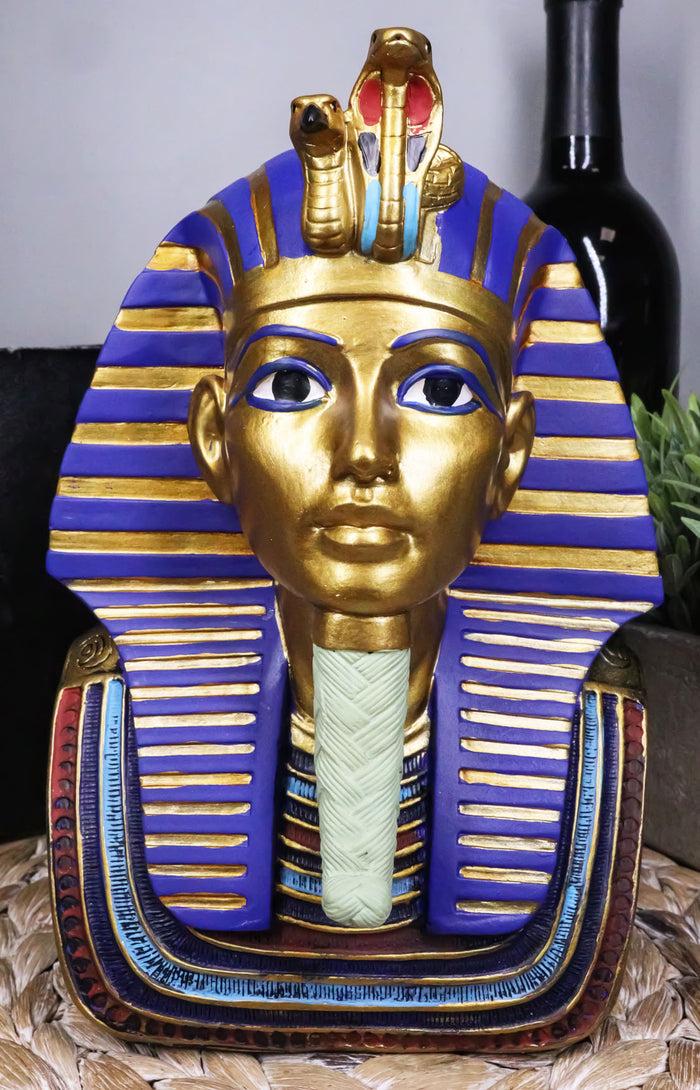 ebros gift Ancient Egyptian 9 Inch Height King Tut Burial Mask Bust Figurine Resin Statue