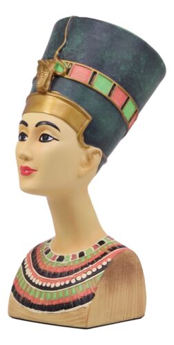 Ebros Gift Ancient Egyptian Beautiful Queen Nefertiti Bust Statue 9" Tall Classical Decor