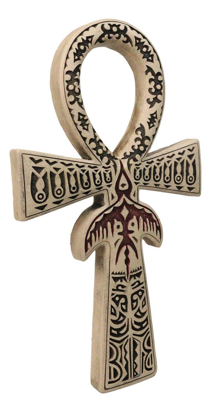 Ebros Gift Ancient Egyptian Crux Ansata Ankh Key Horus Hieroglyphs Wall Decor Sculpture