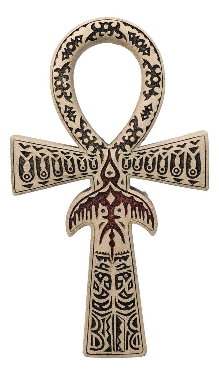 ebros gift Ancient Egyptian Crux Ansata Ankh Key Horus Hieroglyphs Wall Decor Sculpture