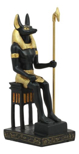 Ebros Gift Ancient Egyptian God Anubis Sitting On Throne Statue Deity Lord Of The Afterlife