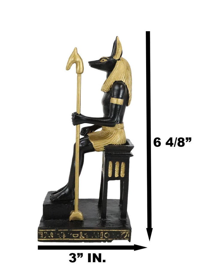 Ebros Gift Ancient Egyptian God Anubis Sitting On Throne Statue Deity Lord Of The Afterlife