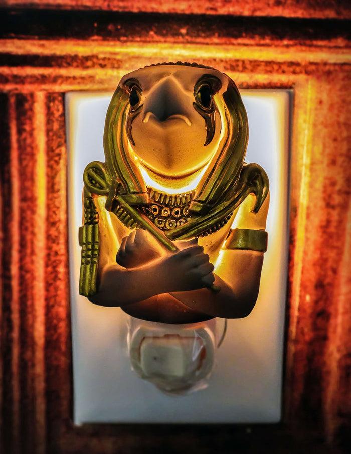 ebros gift Ancient Egyptian God of the Sky And War Horus Wall Plug In LED Night Light Decor