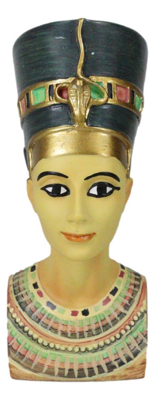 Ebros Gift Ancient Egyptian Goddess Beautiful Queen Nefertiti Bust Mini Figurine 4.25"H
