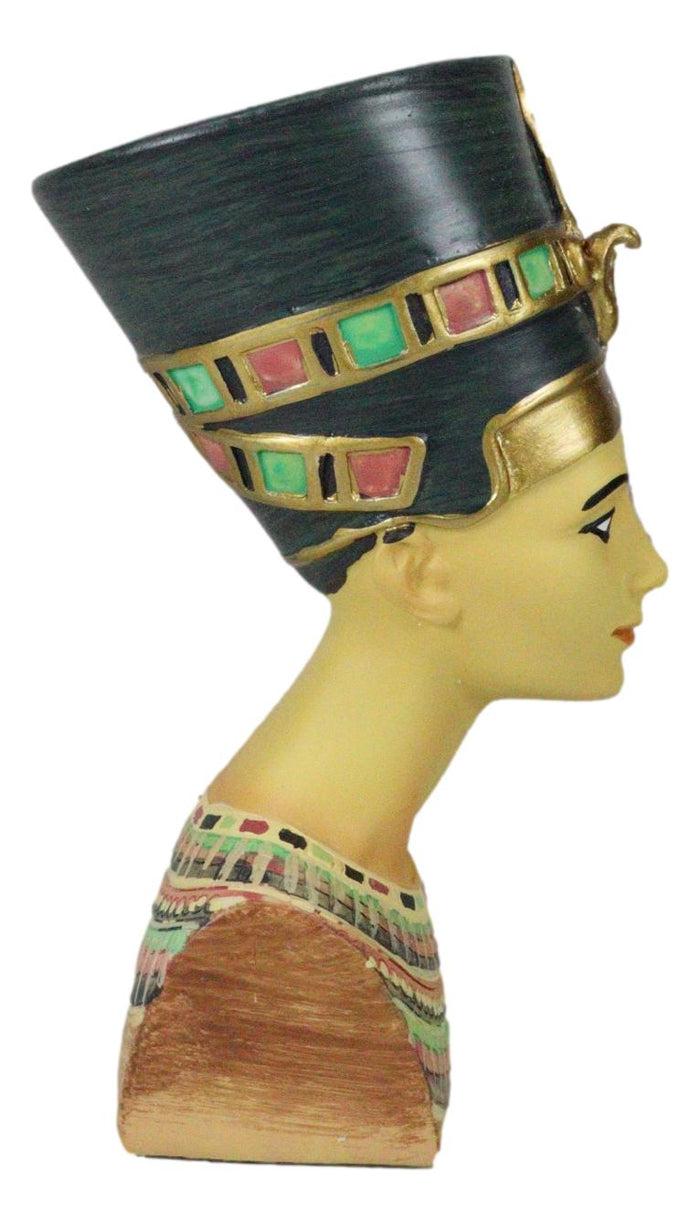 Ebros Gift Ancient Egyptian Goddess Beautiful Queen Nefertiti Bust Mini Figurine 4.25"H
