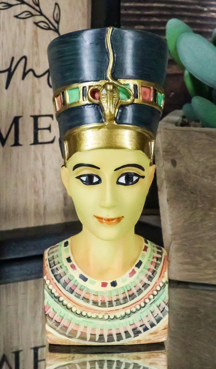 ebros gift Ancient Egyptian Goddess Beautiful Queen Nefertiti Bust Mini Figurine 4.25"H