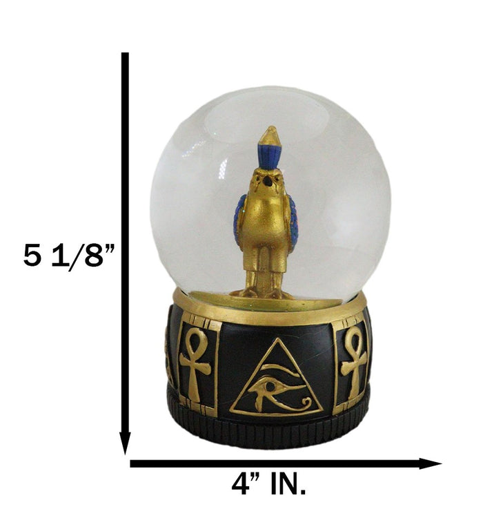 Ebros Gift Ancient Egyptian Hieroglyphic Eye Of Horus Ankh And Falcon Bird Water Globe