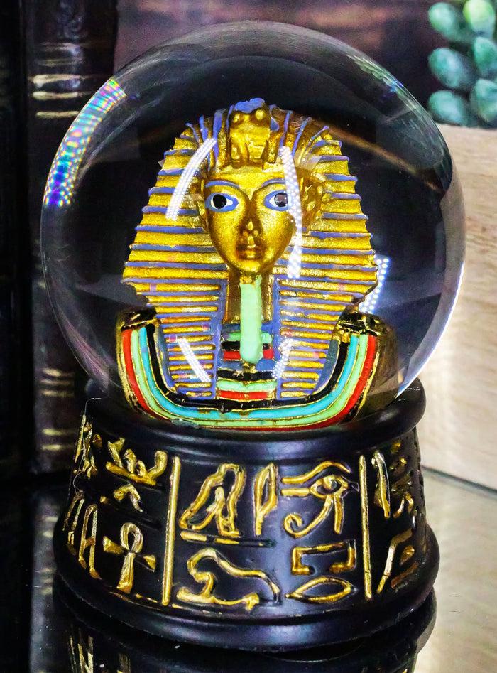 ebros gift Ancient Egyptian Pharaoh King Tut Small Water Globe With Hieroglyphic Base