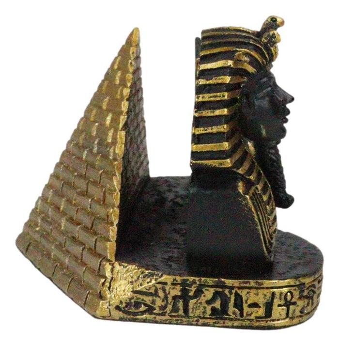 Ebros Gift Ancient Egyptian Pharaoh Pyramid Anubis And Horus Business Card Holder Figurine