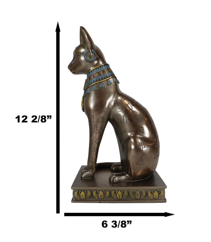 Ebros Gift Ancient Egyptian Sitting Cat Bastet Statue 12.5"H Goddess Of The Home And Women