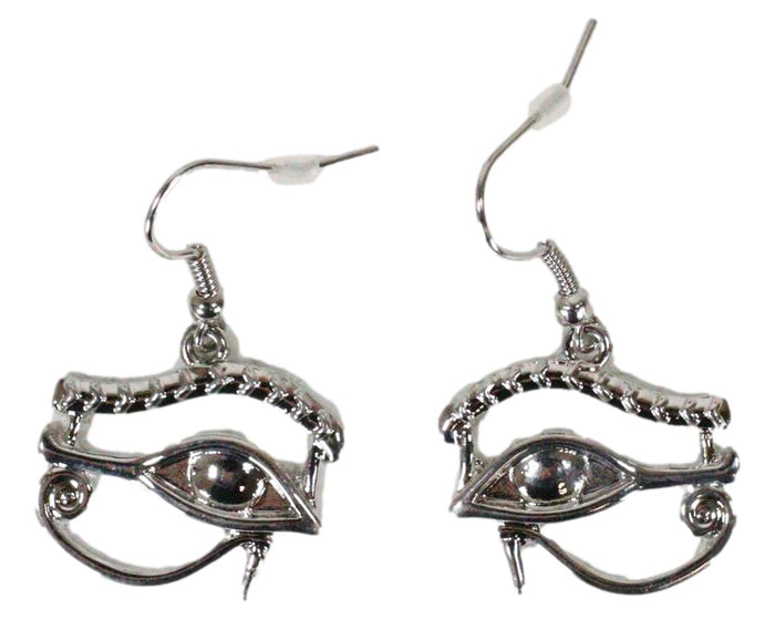 Ebros Gift Ancient Egyptian Theme Eye Of Horus Silver Colored Stud Earrings Pair Accessory