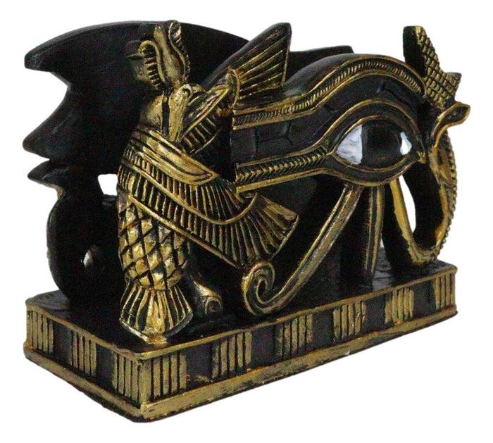 Ebros Gift Ancient Egyptian Wedjat Eye Of Horus Uraeus Cobra Business Card Holder Figurine