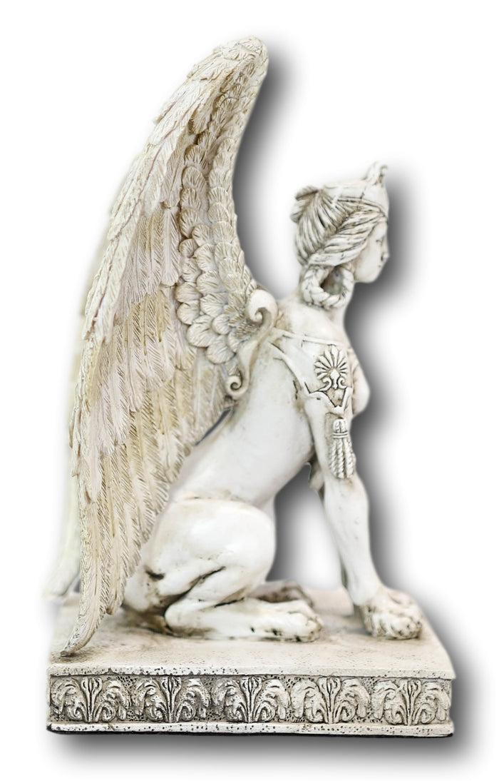 Ebros Gift Ancient Greek Greco Roman Guardian Winged Lion Female Sphinx Resin Statue 8"H
