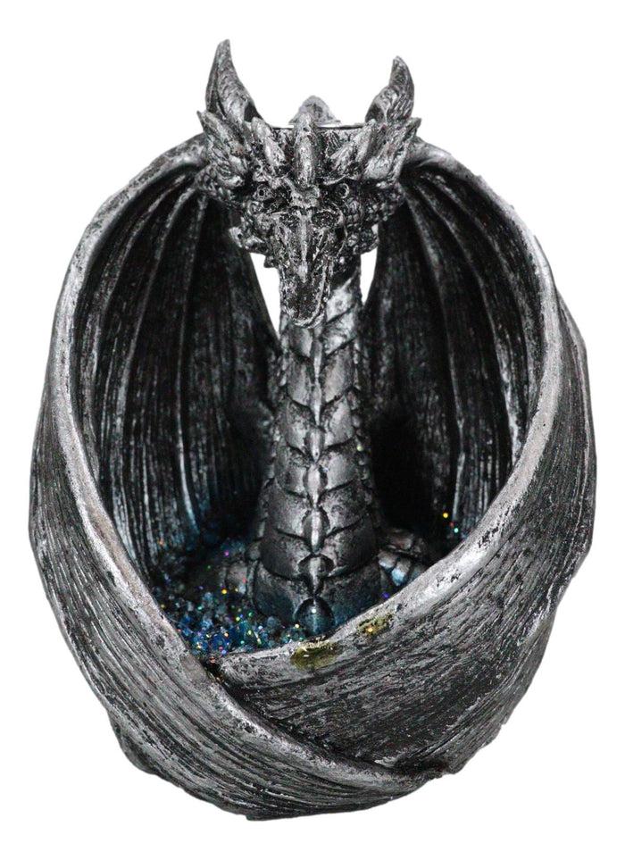 Ebros Gift Ancient Wise Dragon Flame Protecting Rune Crystals Backflow Cone Incense Burner